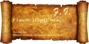 Flasch Ifigénia névjegykártya
